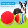 Regenbogen 3,5 cm Katzenspielzeug Ball Interaktives Katzenspielzeug Spielen Kauen Rassel Scratch EVA Ball Training Heimtierbe