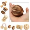 Natural Dumbells Einrad Bell Roller Haustier Kauspielzeug für Meerschweinchen, Ratten, Kaninchen