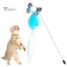 Cat Teaser Stick Simulated Butterflies Retractable Wand Toy with Bell Interactive Training Play Pet Supplies Cat Stick Cat Te