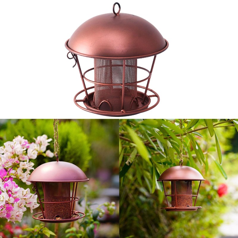 Outdoor Hanging Bird Feeders Rainproof Garden Bird Feeders SquirrelProof Dome House Bird Feeder Wild Bird Feeding Supply