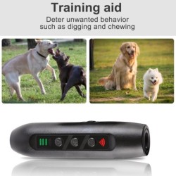 3-Frequenz-Ultraschall-Hundevertreiber mit blendender Taschenlampe, Anti-Bellen-Trainings-Abschreckungsgerät für Hunde, Tiera