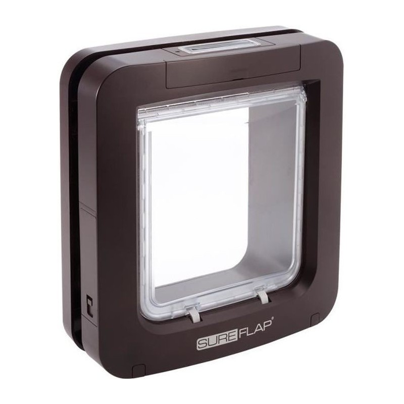 SUREFLAP Large microchip cat flap - Brown - 178 mm x 170 mm (Memorization of up to 32 chips)