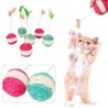 Cat Shuttlecock Toy Eye-catching Natural Materials Relieve Boredom Cat Kitten Feather Ball Teaser Toy