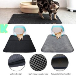 Double-Layer Cat Litter Mats Trapper Pad Pet Rug EVA Anti Splash Mat SH