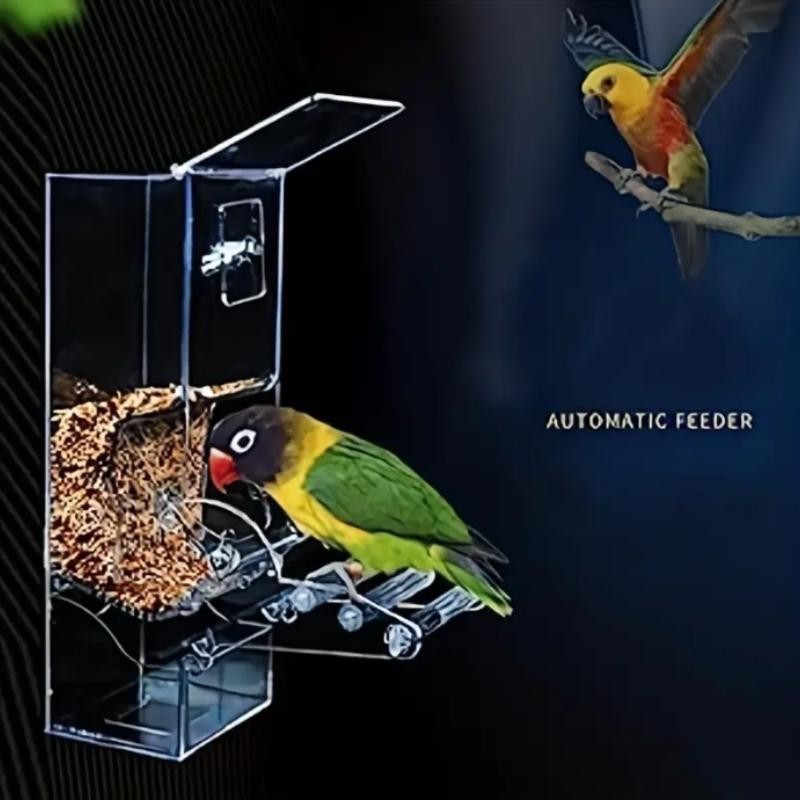 Automatischer Vogelfutterspender, Vogelfutterbox, Vogelfutterstation