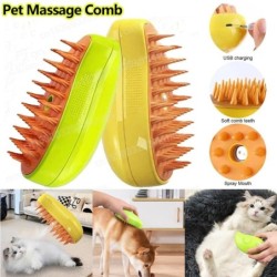 3 In 1 Dampfende Katzenbürste Haustier Katze Hund Spray Massage Kamm Selbstreinigende Dampf Katze Hund Bürste Haustier Bad pf