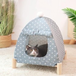 Katze Hundehütte Haustier Feldbett Kleines Zelt Sommer atmungsaktiv abnehmbar waschbar Katzenmatte Haus Haustiere liefert