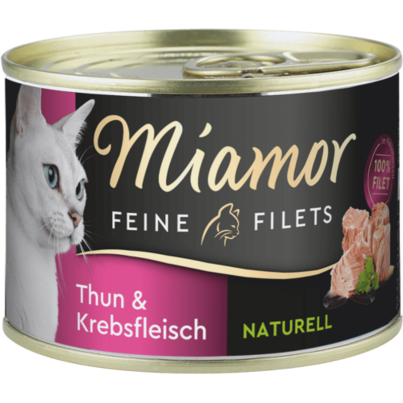 Miamor Filets Naturelle Dose 156g - Krebs+Thunfisch