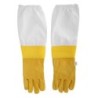 2PCS Schaffell Gelb Gegen Anti Bee Sting Hohl Atmungsaktive Hand Imker Handschuhe Beek