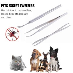 Cat Fork Flea Treatment Remover Pet Supplies Tweezer Dog Flea Clip Tick Removal Tool