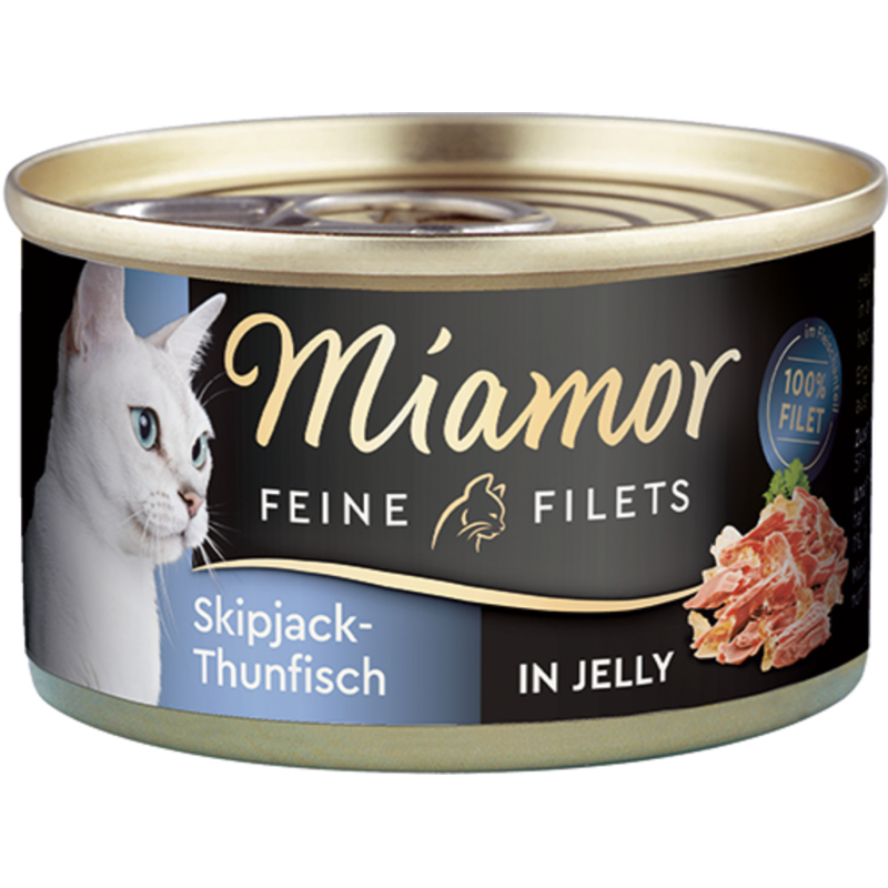 Miamor Filets in Jelly Dose 100g - Skipjack-Thunfisch