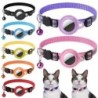 Haustierhalsband, reflektierend, verstellbarer Riemen mit Glöckchen-Katzenmuster-Knopf, Sicherheits-Hundehalsband aus Nylon f