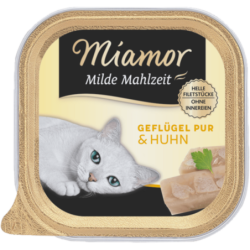 Miamor Milde Mahlzeit Schale 100g - Geflügel Pur+Huhn