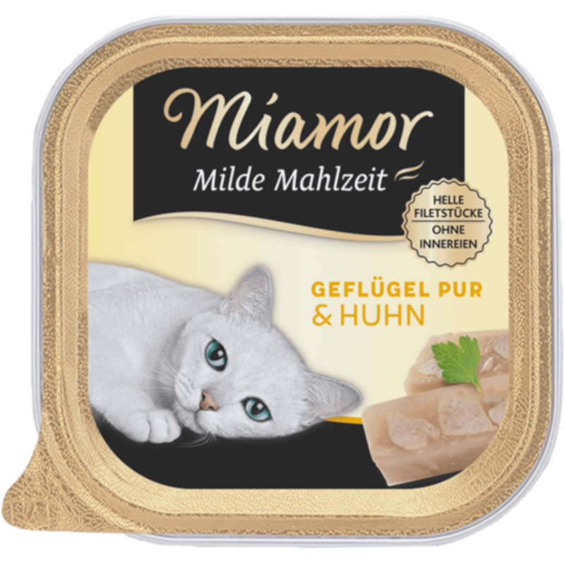 Miamor Milde Mahlzeit Schale 100g - Geflügel Pur+Huhn