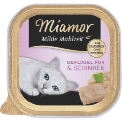 Miamor Milde Mahlzeit Schale 100g - Geflügel+Schinken