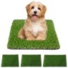 1PC Indoor Iawn Mesh Tablett 3 Schichten Toilette Pee Pad Haustier Töpfchen Synthetische Gras Training Pad Tragbare