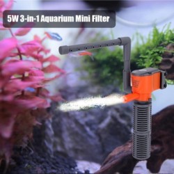 3W/5W 3-in-1 Minifilter Aquarium Fischschwammfilter Sauerstoffversorgung Leiser Luftpumpenfilter für alle