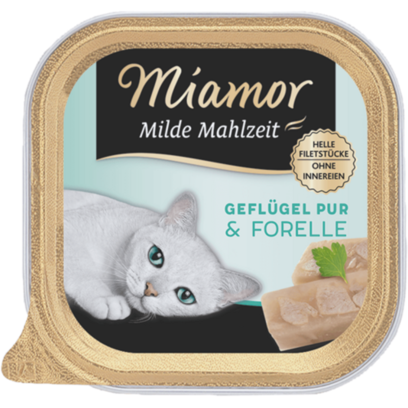 Miamor Milde Mahlzeit Schale 100g - Geflügel+Forelle