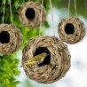 Vogelnest, natürliches Gras, zum Aufhängen, handgewebt, Kugelform, raue Oberfläche, Ruhen, Sitzen, großer Raum, Kolibri-Nest,