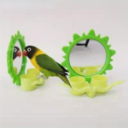 1PC Parrot Mirror Toy Food...