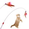 1PCS Metalldraht Lustige Katze Stick Katze Spielzeug Haustier Spielzeug mit Feder Glocke Lustige Katze Stange Haustier Liefer