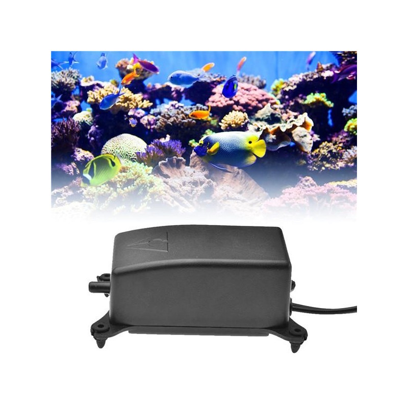 Ultra Silent Aquarium Luftpumpe Aquarium zunehmende Sauerstoffpumpe Soft Pump Schlauch Air Stone EU-Stecker