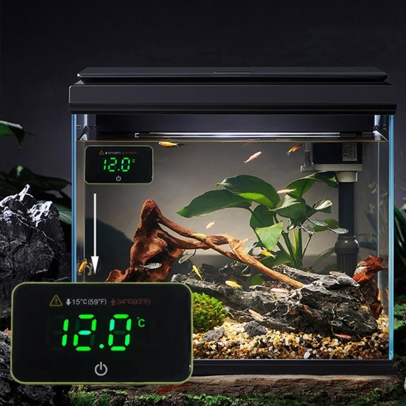 Digitales Aquariumthermometer, Touch-Aquariumthermometer mit Hoch-/Tieftemperaturwarnung