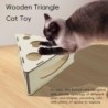 Cat Puzzle Box Interactive Pet Toy for Indoor Cats Wooden Kittern Ball Maze Game Fun Playtime Educational Cat Scratching Post