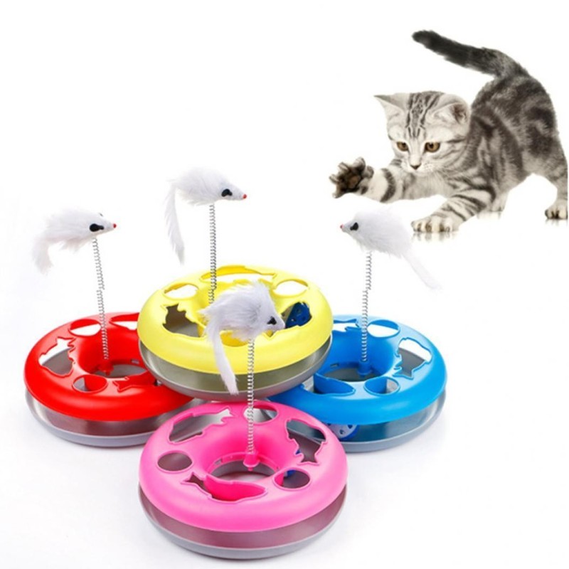 Lustige Frühlingsmäuse, verrückte Vergnügungsscheibe, Katze, Kätzchen, Spielaktivität, Spielzeug, Geschenk