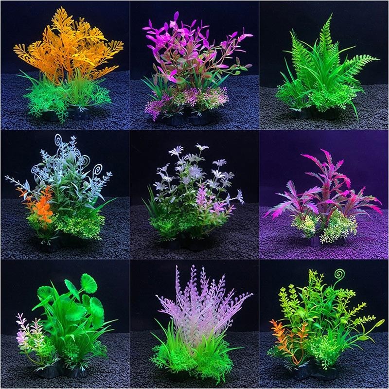 13 Arten künstliche Aquarium-Dekorpflanzen, Wasserunkraut, Ornament, Wasserpflanze