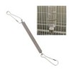 Stainless Steel Spring 3.1 In Metal Replacement Springs with 2 Clips for Small Animals Wire Cages Total Length 5.1 In