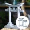 2 stück Imitation Stein Torii Tor Realistische Micro Landschaft Decor Aquarium