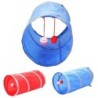 Pet Cat Kitten Tunnel Tube Toy Hide Playing Foldable House Hanging Ball Bell