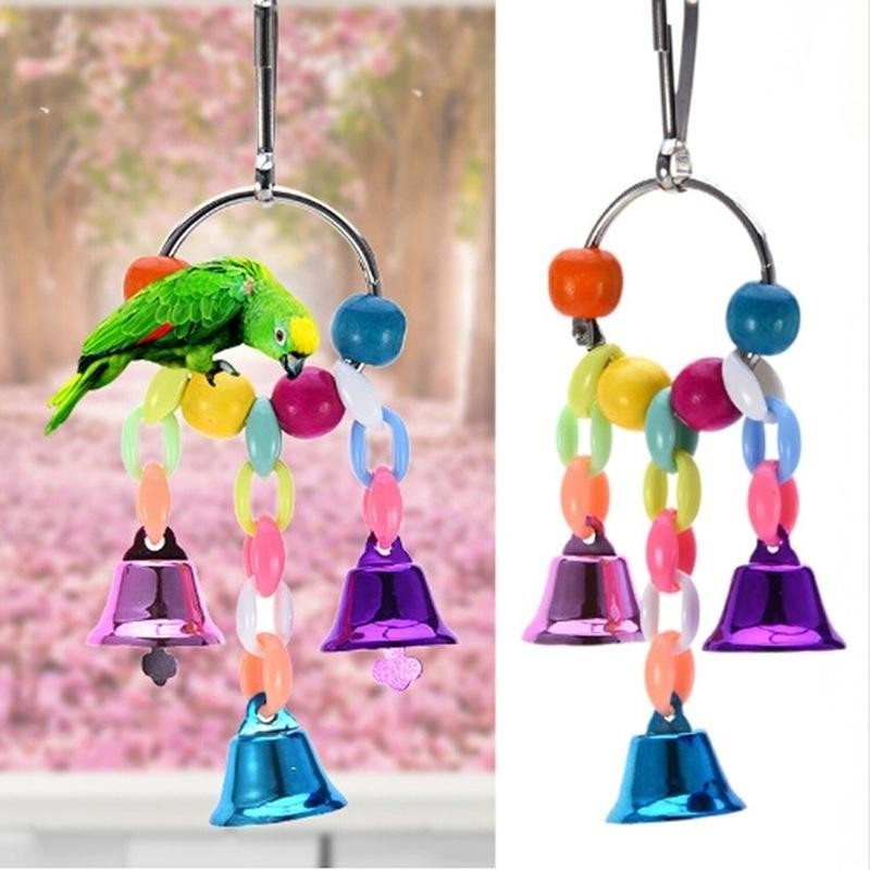 Suspension Hanging Bridge Chain Pet Bird Parrot Chew Toy Bird Cage Toy for Parrots Birds Home Decor