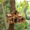 1 Stück Vogelnest aus Holz, kreatives pastorales Papageien-Vogelnest für den Außenbereich, Vogelhäuschen im Villa-Stil