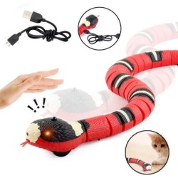 Interaktives Katzenspielzeug, Smart Sensing Snake, automatische elektronische Schlange, Katzen-Teaser, USB-Aufladung, Katzenz