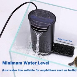 Tankfilter, großer Filterraum, extrem leiser Schildkrötentankfilter, schnelle und effektive Filtration für Aquarien