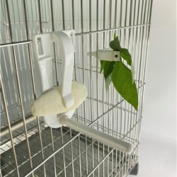 Bird Cage Food Holder, Parrot Fruit Vegetable Clips With Perches Stand, Bird Cage Accessories, Pet