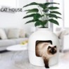 Pet Four Seasons Universal Katzennest Katze Geschlossenes Nest Grünpflanze Katzenhaus Villa Katze Sandkasten Hundenest Hausti