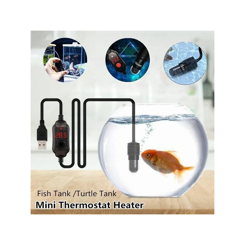 NEUE USB Mini Aquarium Heizung Tank Thermostat Heizung Aquarium Heizstab Halten Wasser Temperatur 18 ° C ~ 34 ° C