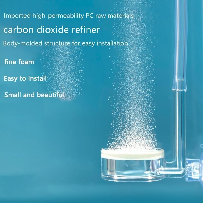 Aquarium CO2-Zerstäuber, transparenter CO2-Diffusor, Luftreiniger, integriertes PC-Material