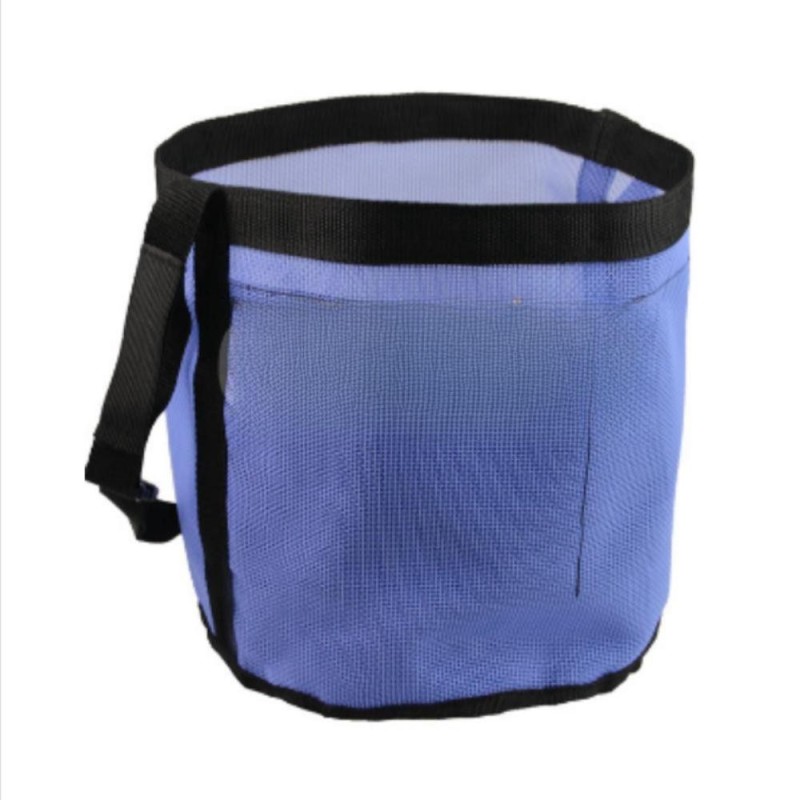 24*24,5 CM Pferd Hals Hängen Futter Tasche Blau Heavy Duty Mesh Pferd Feeder Outdoor Fütterung Pferd Tasche