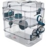 ZOLUX Käfig auf 2 Etagen für Hamster, Mäuse und Rennmäuse - Rody3 duo - L 41 x T 27 x H 40,5 cm - Blau