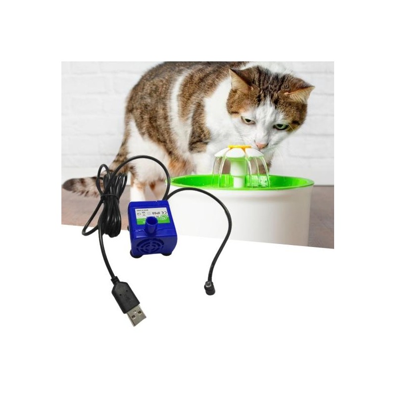 Leicht zu reinigende Haustier-Trinkpumpe, Mini-Universal-LED-Licht, Katzen-Wasserbrunnenmotor