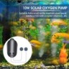 10 W Solar-Sauerstoffpumpe mit Rohr-Luftsteinhalterung, Aquarium-Oxygenator, 3 einstellbare Modi, Aquarium