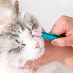 Handheld-Katzenschleimbürste, professioneller, sicherer Haustier-Augenkamm, Tränenflecken