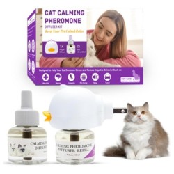 96 ml 1 Diffusor 2 beruhigende flüssige Pheromone Emotionsstabilisierendes Anti-Stress-Set mit elektrischer Heizung für Katze