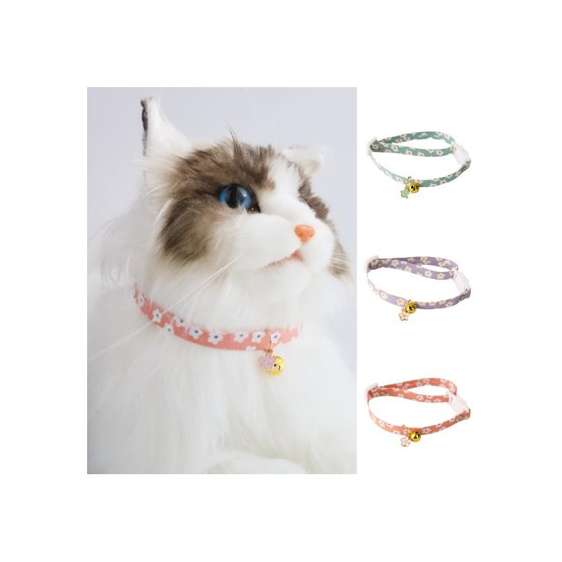 Pet Collar Soft Anti-Lock with Bells Kitten Supplies Bells Bright Necklace Pet