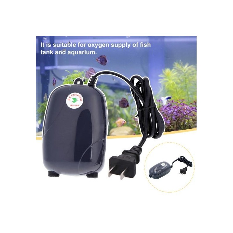 3/5W Aquarium Luftpumpe bieten Sauerstoff Fisch Zucht Zubehör US Stecker Luft