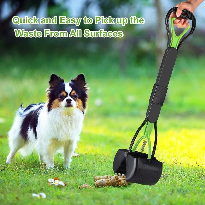 1pcs Pet Pooper Scooper, Long Handle Removable Portable Dog Shovel, High Strength Durable Spring, Easy To Pick Up Grass and G